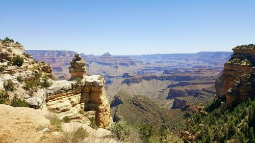 Panoramic view of landscape against clear sky