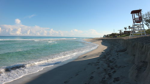 Panoramic view of beach against sky