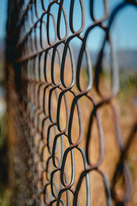 Close-up of chainlink fence