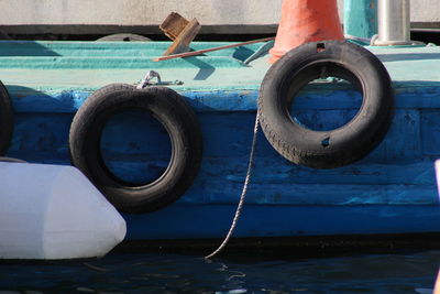 Close-up of cropped boat