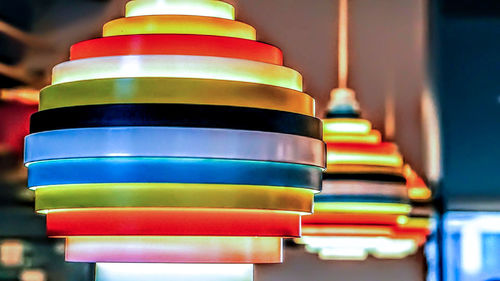 Stack of multi colored lights