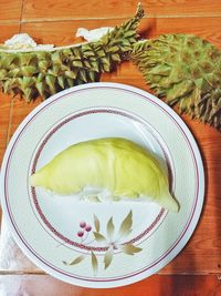 High angle view of fruits on table