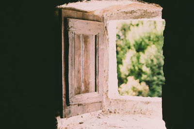 Close-up of old abandoned building