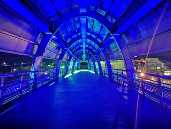 View of illuminated lights at night