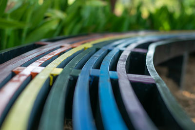 Close-up of multi colored pencils
