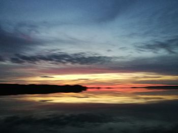 Scenic view of dramatic sky during sunset