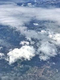 Aerial view of clouds in sky