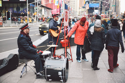 People on city street