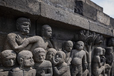 View of buddha statues