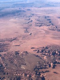 High angle view of dramatic landscape