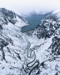 Scenic view of snowcapped mountains