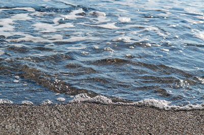 High angle view of beach