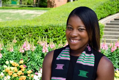 Portrait of young woman