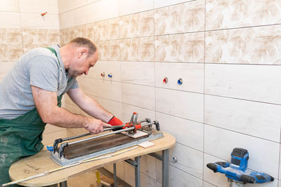 Man working in workshop