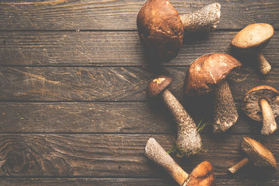 Directly above shot of roasted coffee on table