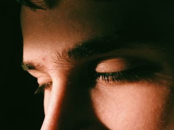 Close-up of sad young man