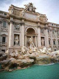 View of fountain in city