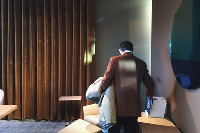 Rear view of a man