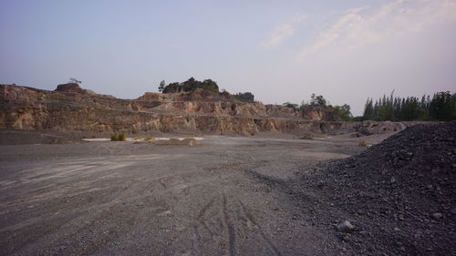 Scenic view of desert against sky