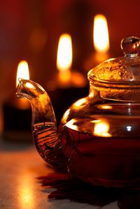 Close-up of tea light candle