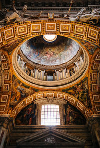 Low angle view of ceiling of building