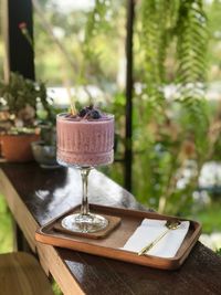 Close-up of drink on table