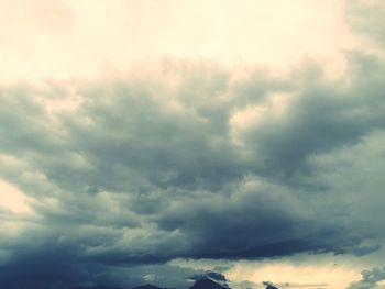 Low angle view of clouds in sky