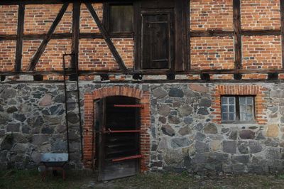 Entrance of abandoned building