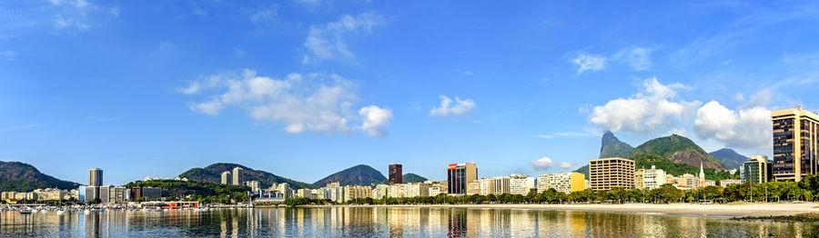 Panoramic view of buildings against sky