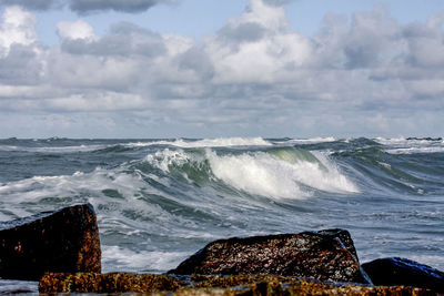 Scenic view of sea against sky