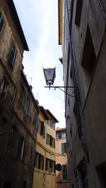 Low angle view of residential buildings against sky