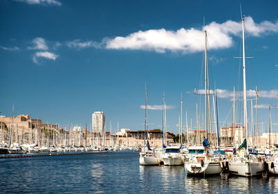 Sailboats in sea