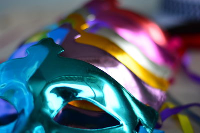 Extreme close up of multi colored pencils