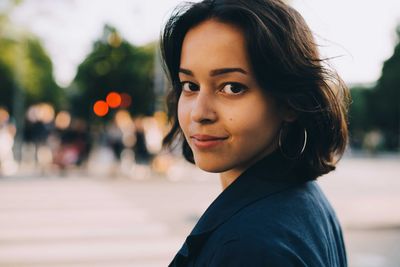 Portrait of woman smiling