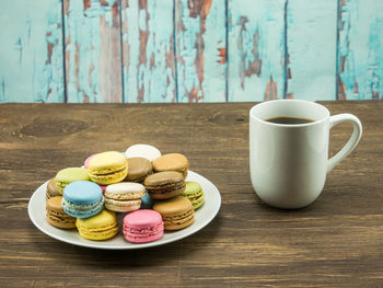 Coffee cup on table