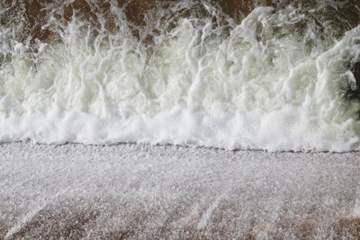 Waves rushing towards shore