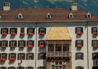 Low angle view of buildings in city