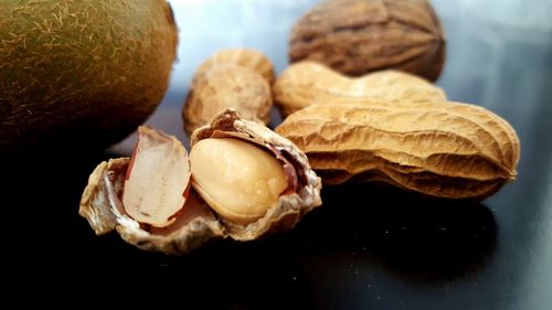 Close-up of fruit against white background