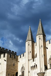 Low angle view of buildings against sky