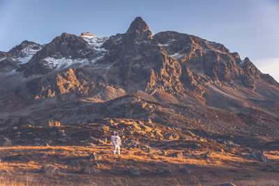 Scenic view of rocky mountains against sky