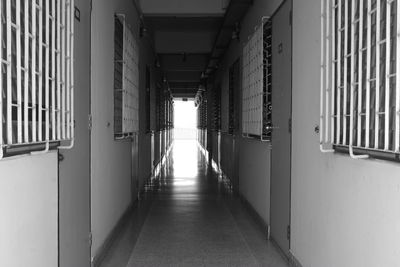 Empty corridor of building