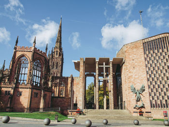 Exterior of buildings against sky in city