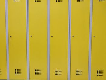 Full frame shot of yellow lockers