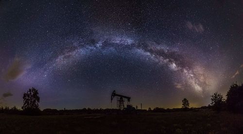 View of dramatic night sky