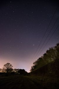 Low angle view of starry sky