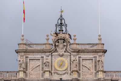 Low angle view of building against clear sky