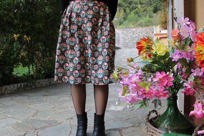 Skirt with mexican skull