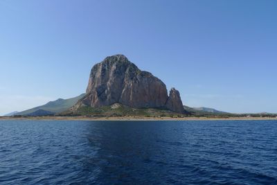 Rock formations in sea