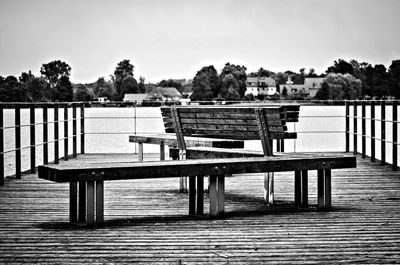 Empty pier over sea