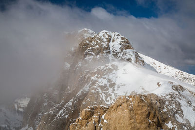 Scenic view of snowcapped mountain against sky